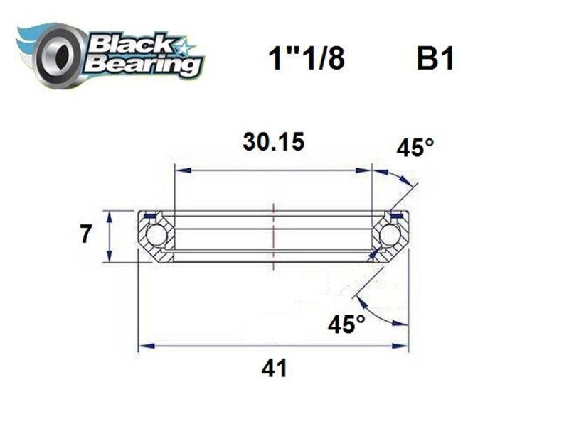Black Bearing Steuersatzlager (30.15x41x7mm | 45 /45)