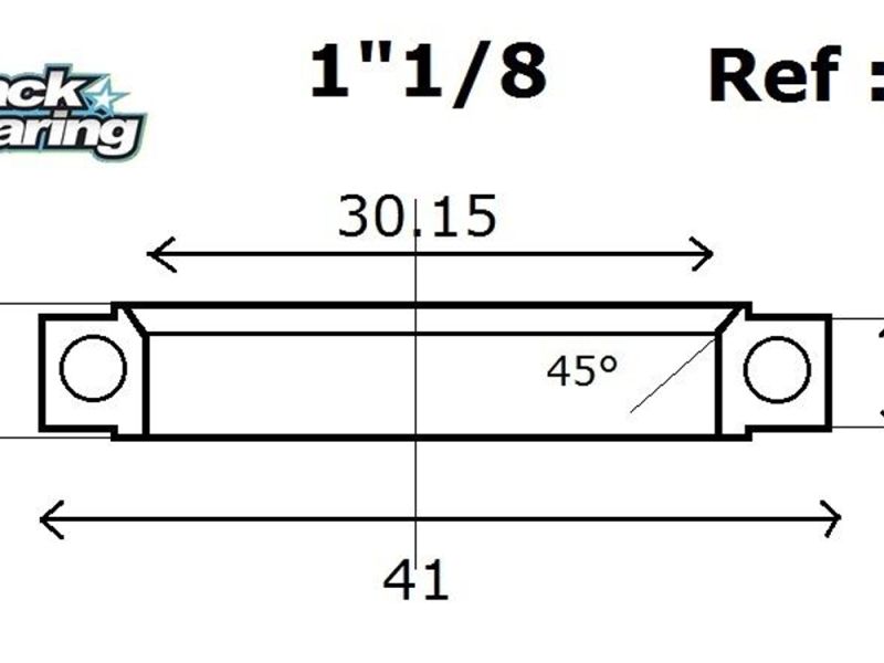 Black Bearing Steuersatzlager (30.15x41x6.5/7.1mm | 45 /90)