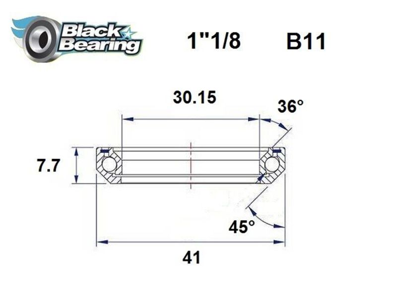 Black Bearing Steuersatzlager (30.15x41x7.7mm | 36 /45)