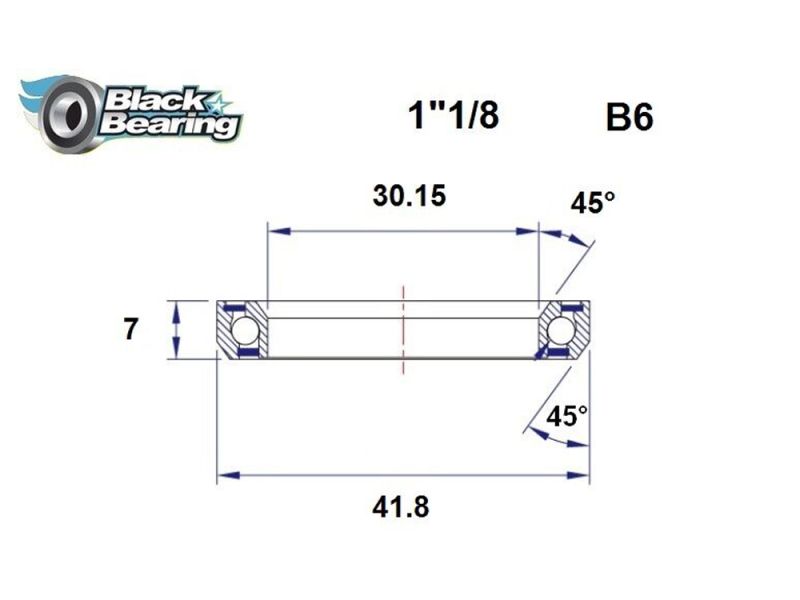 Black Bearing Steuersatzlager (30.15x41.8x7mm | 45 /45)