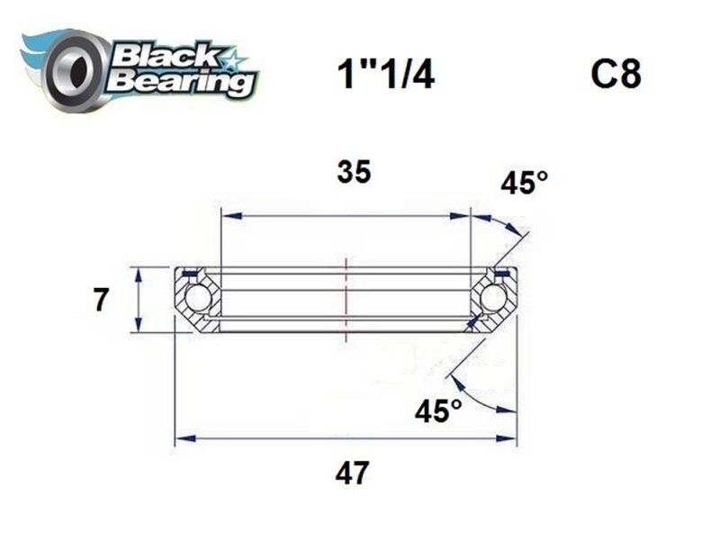 Black Bearing Steuersatzlager (35x47x7mm | 45 /45)