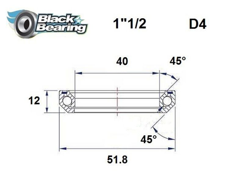 Black Bearing Steuersatzlager (40x52x12mm | 45 /45)
