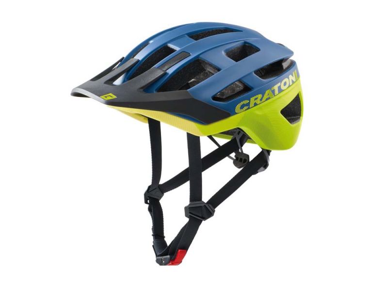 Cratoni AllRace Fahrradhelm (blau / gelb matt)