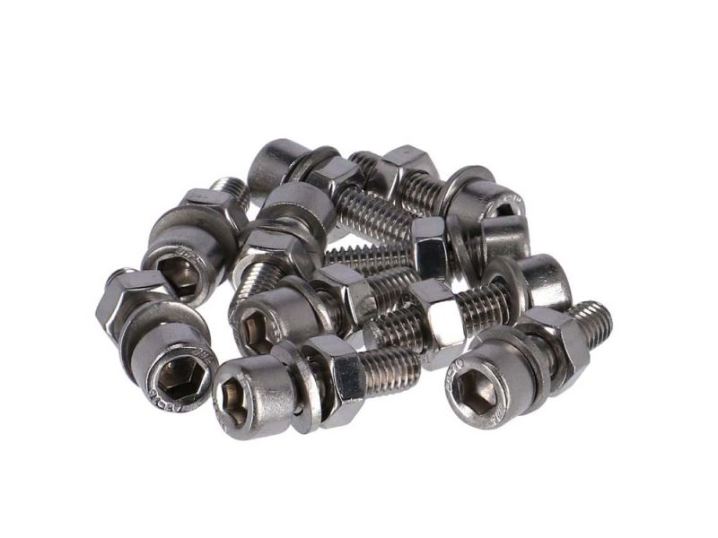 Fix Nippel Innensechskantschraube (10 Stück | Nirosta | M6x25 | Mutter & Scheibe)