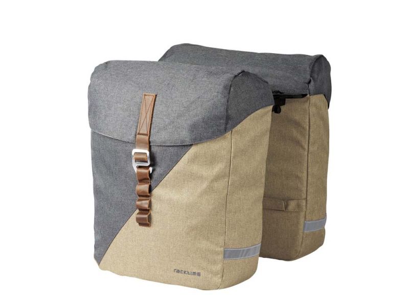 Racktime Heda 2.0 Satteltaschen (12 Liter | sand / grau | inkl. Snapit Adapter 2.0)