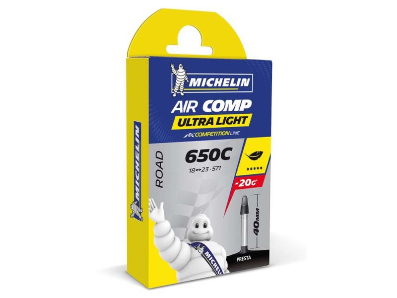 Michelin A1 Aircomp Ultralight Fahrradschlauch (28" | 18/25-622 | SV 80mm)