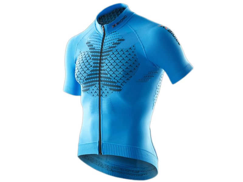 X-Bionic Twyce Full Zip cycling jersey (blue / black)