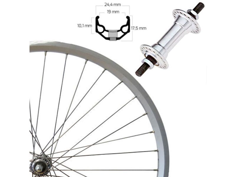 Roland ZAC 19 Vorderrad (28" | Alunabe | silber)