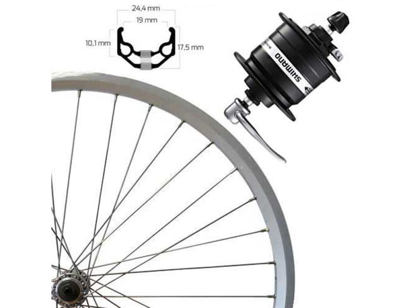 Roland ZAC 19 Vorderrad (28" | SSP | DH-3N31SS | schwarz / silber)