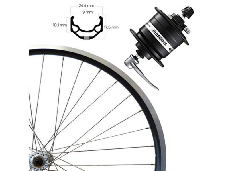 Roland ZAC 19 Vorderrad (28" | SSP | DH-3N31SS | schwarz)