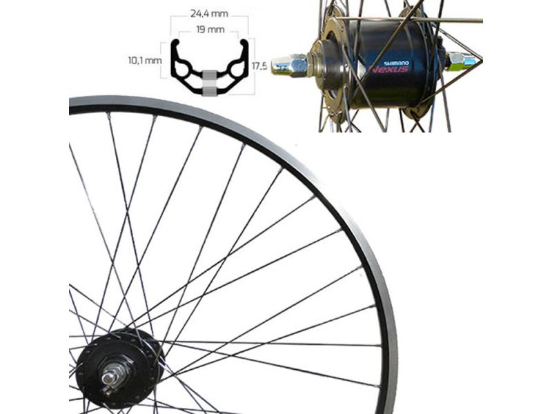 Roland ZAC 19 Vorderrad (28" | DH-3N31 | schwarz)