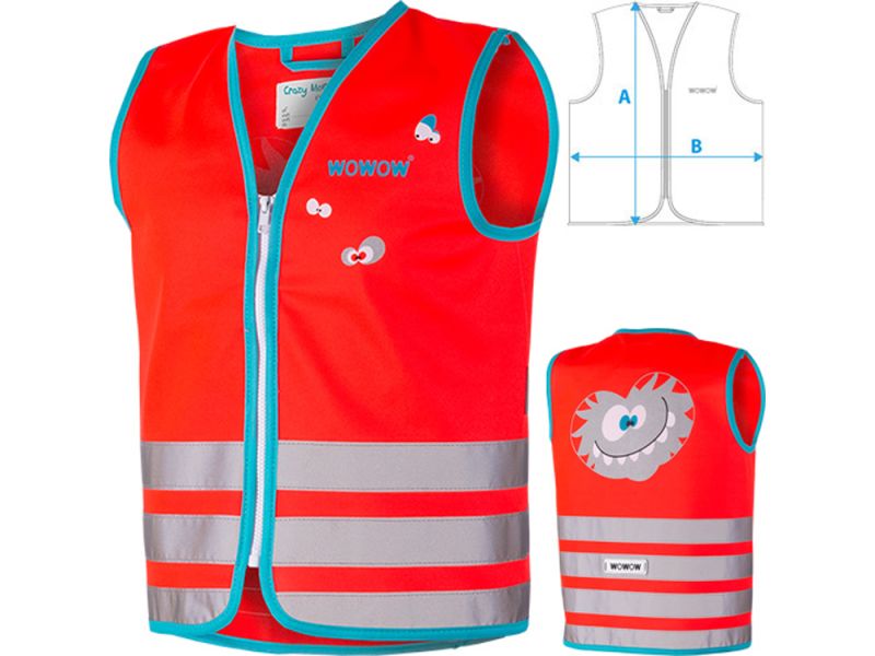 Wowow Crazy Monster Sicherheitsweste Kinder (rot)