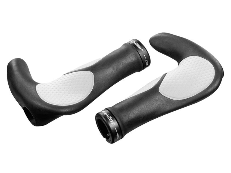 ergotec AKSB09 MTB bicycle grips (138/138mm | black / white)