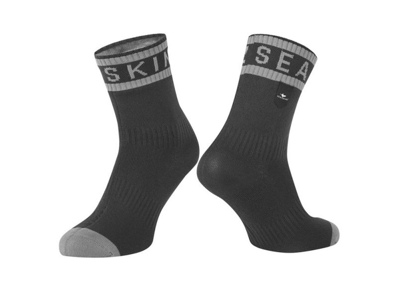 SealSkinz Mautby Socken (schwarz / grau)-XL