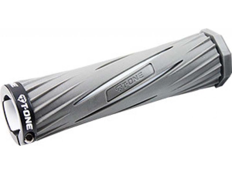 T-One Blade Fahrradgriffe (13cm | 1 x Schraubensicherung | grau / weiß)
