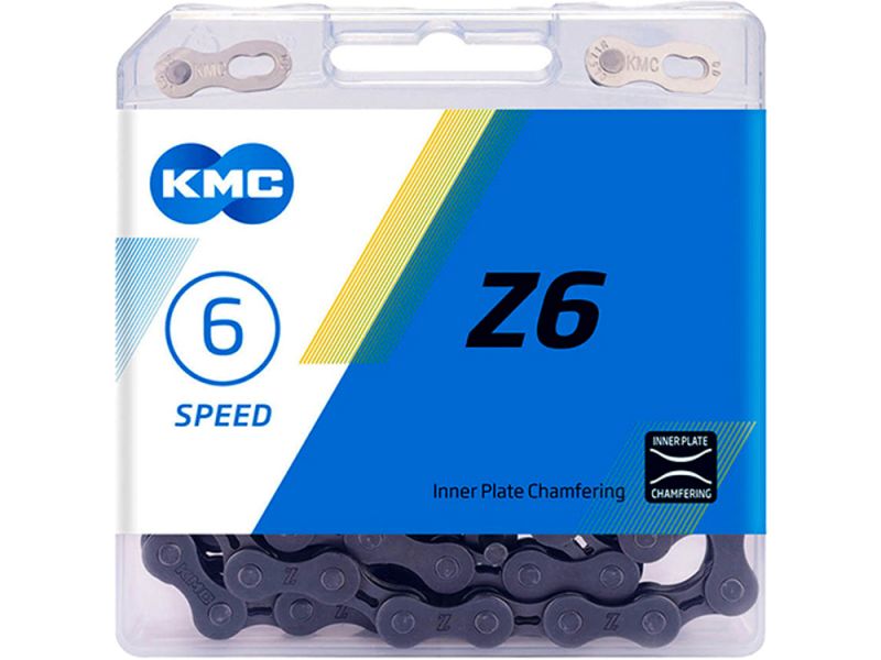 KMC Z6 Fahrradkette (114 Glieder | 5/6-fach | grau)