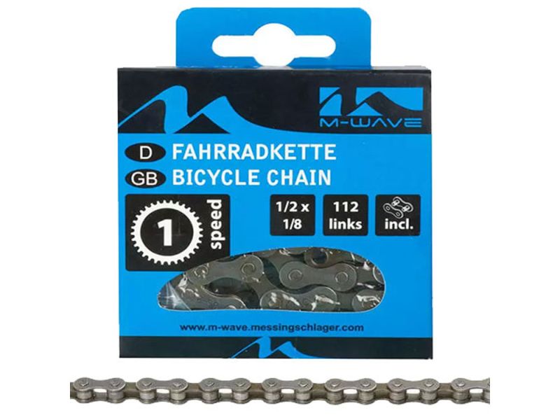 M-Wave Fahrradkette (112 Glieder | 1-fach | braun)