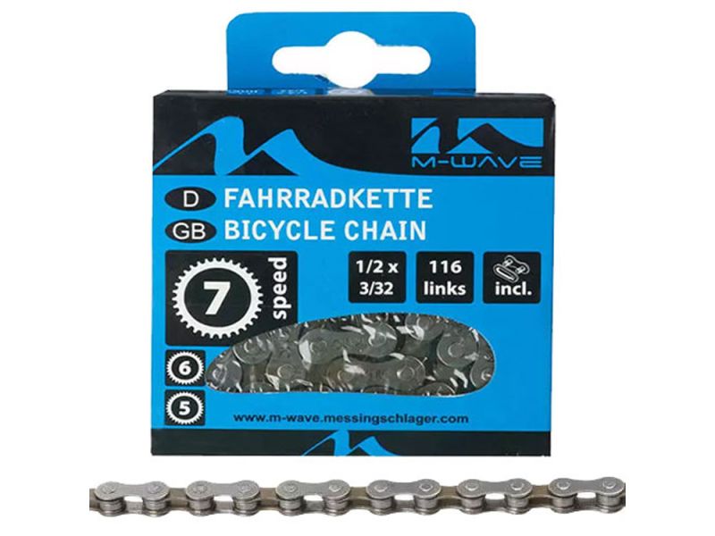 M-Wave Fahrradkette (116 Glieder | 5-7-fach | braun)