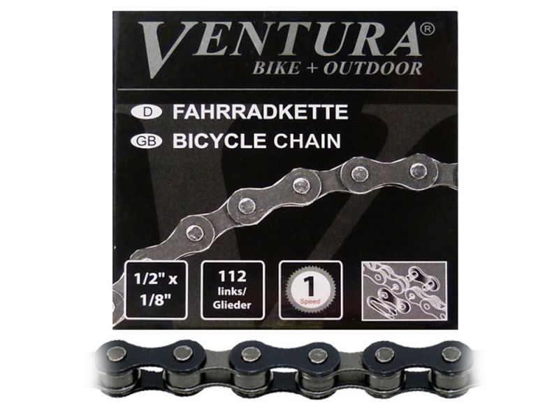Messingschlager Ventura 1-speed bicycle chain (112 links | black / brown)