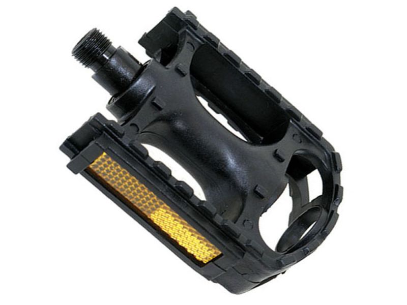 Messingschlager Fahrradpedale mit Reflektor (schwarz)