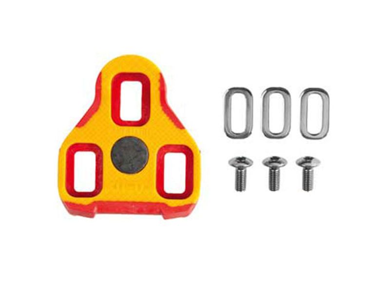 Messingschlager Look Keo Pedalplatten (rot / gelb)