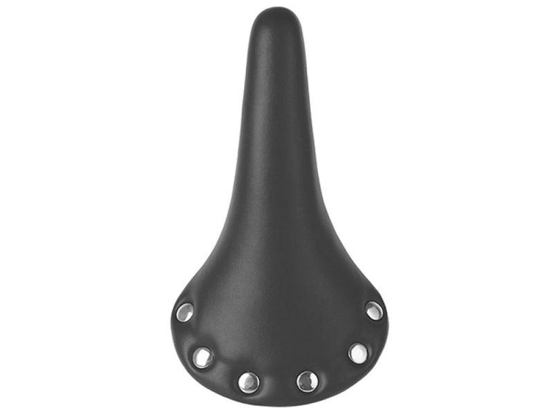 Messingschlager Fahrradsattel mit Nieten (schwarz)
