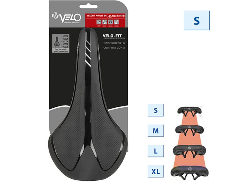 Velo Velo-Fit Athlete BC S Fahrradsattel (schwarz)