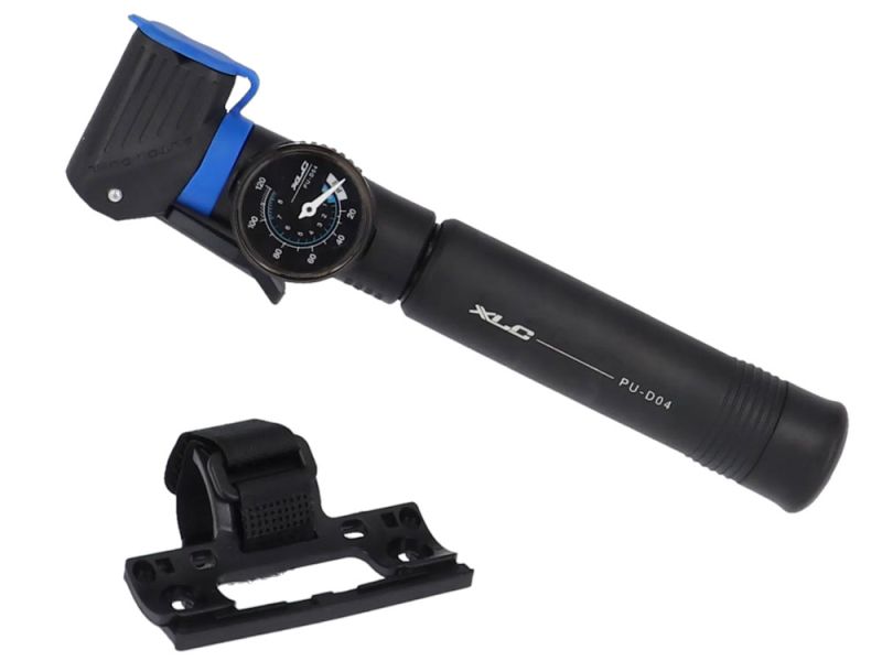 XLC U-D04 Mini Fahrradpumpe (Dualkopf)