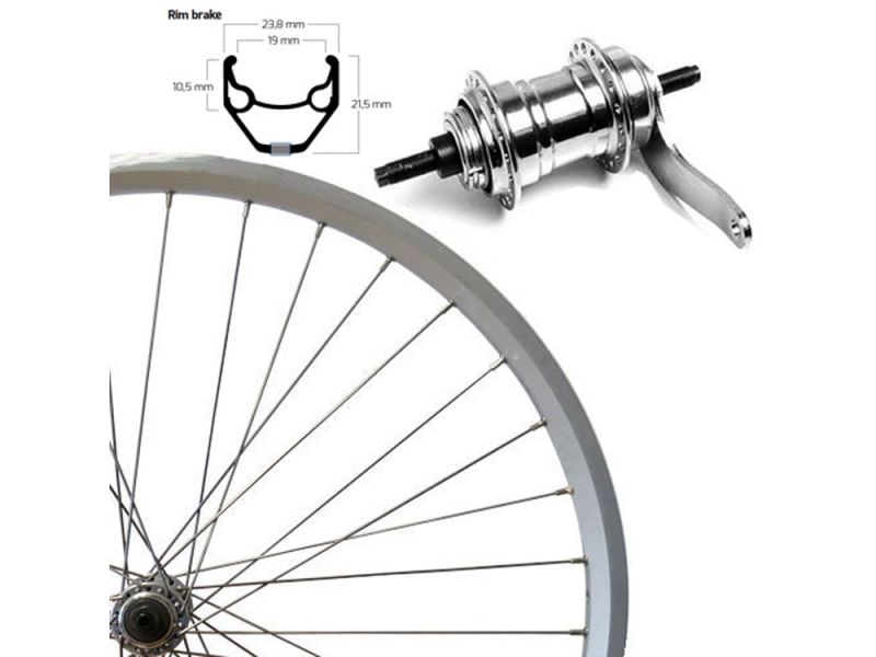 Roland ZAC 2000 19-559 26" Hinterrad (36 Loch | Rücktritt Nabe (silber)