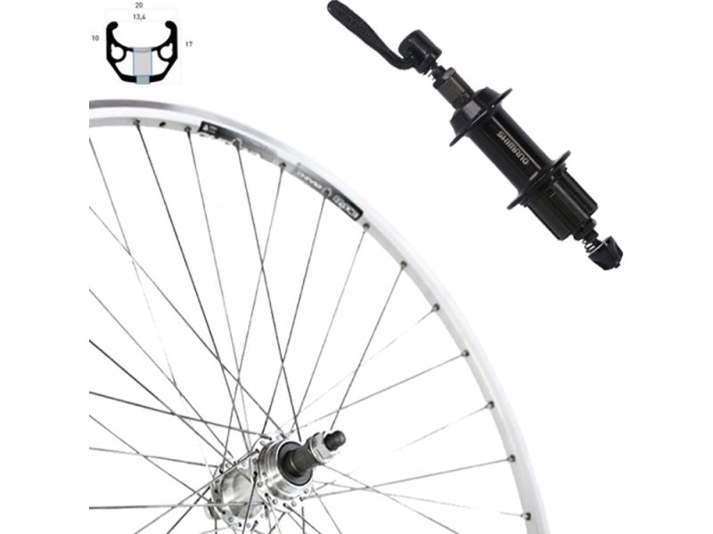 Roland CS-7 28" Hinterrad (36 Loch | FH-TY500 Nabe | silber)