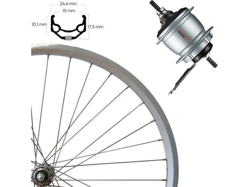 Roland ZAC 19 19-622 28" Hinterrad (36 Loch | Nexus 8 Nabe (silber)