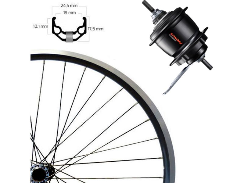 Roland ZAC 19 19-622 28" Hinterrad (36 Loch | Nexus 8 Nabe (schwarz)