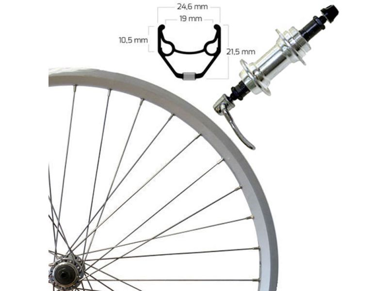 Roland ZAC 2000 Hinterrad (28“ | Alunabe | FW-SSP | silber)