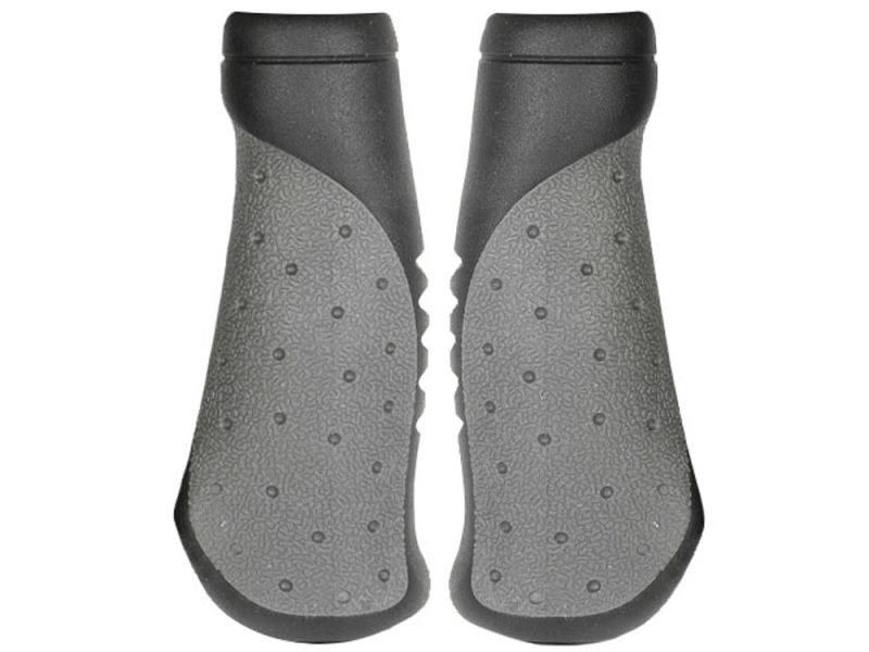 Messingschlager Velo ErgoGel D2 Fahrradgriffe (135/135mm | schwarz / grau)
