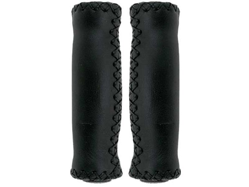Messingschlager Lederbezug für Fahrradgriffe (schwarz)