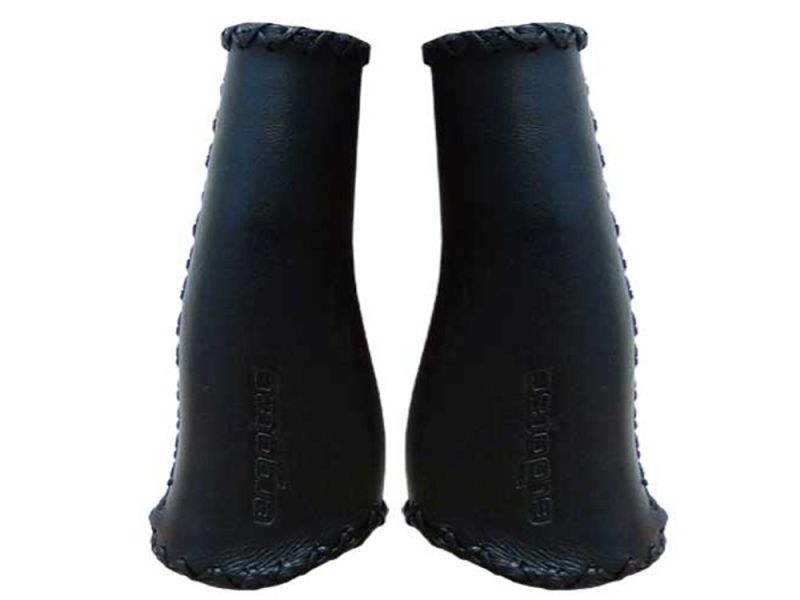 ergotec Monaco Lederbezug für Fahrradgriffe (135/135 | schwarz)