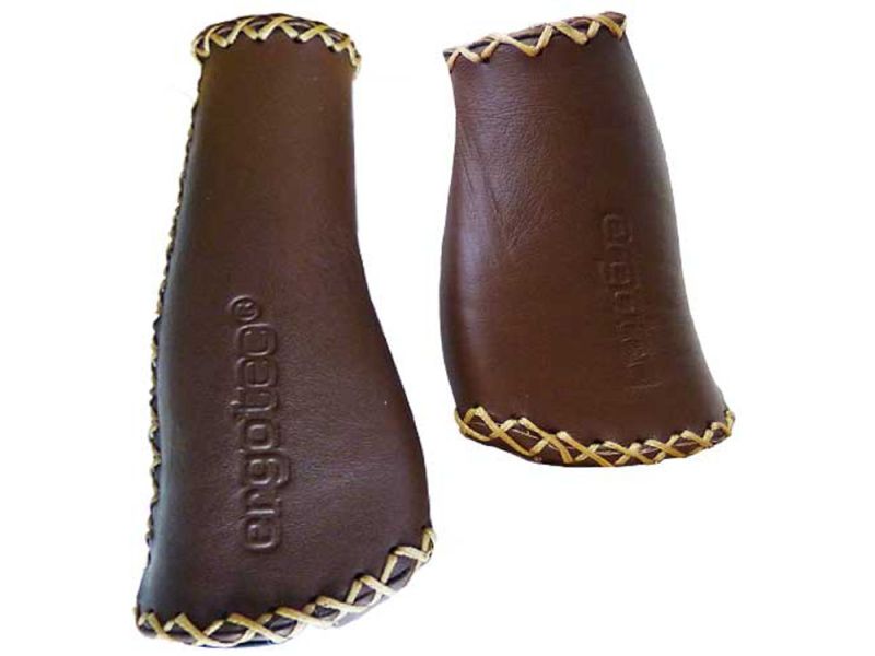 ergotec Kraton Lederbezug für Fahrradgriffe (135/92 | braun)