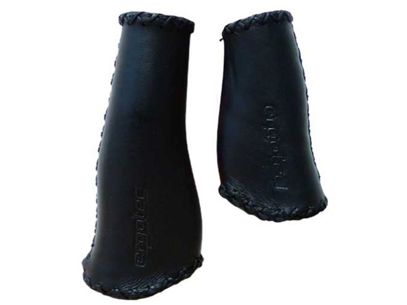 ergotec Kraton Lederbezug für Fahrradgriffe (135/92 | schwarz)