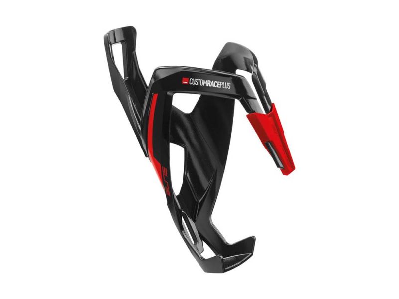 Elite CustomRacePlus Trinkflaschenhalter (Elastomer-Gummi | schwarz / rot)