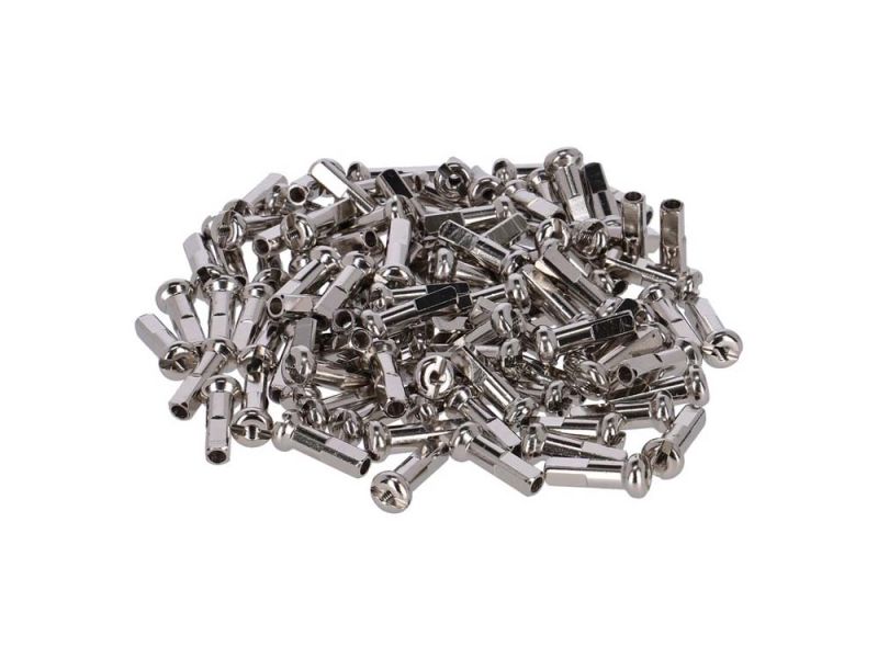 DT Swiss ProLock Speichennippel 2.0x14 (100 Stück | Messing vernickelt | silber)