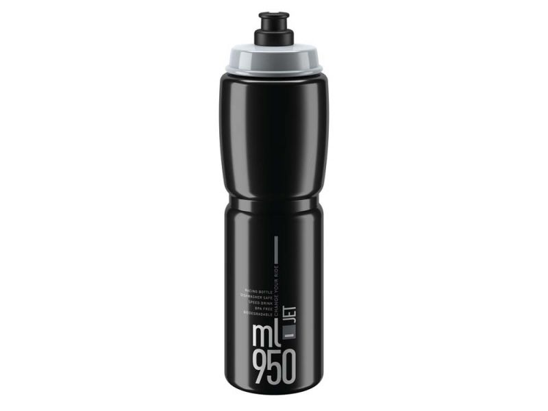 Elite Jet Trinkflasche (950ml | schwarz / grau | Polyethylen)