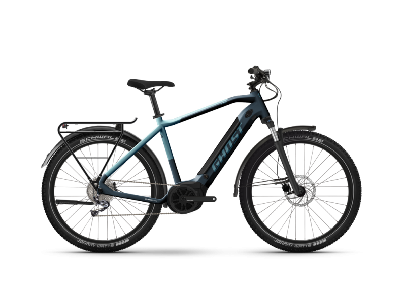 Ghost E-Teru B Essential EQ Trekking E-Bike (27,5" | 500Wh | dunkelgrau / hellblau)