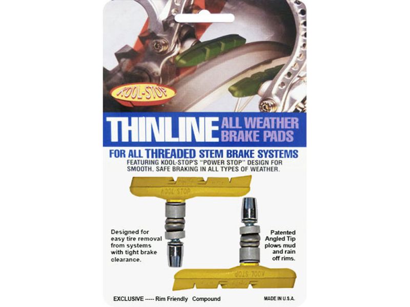 Kool-Stop V-Brake Thinline Bremsschuh (T2 | gelb)