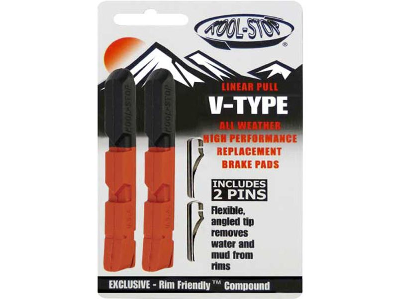 Kool-Stop V-Brake Bremsgummi R1 (orange / schwarz)