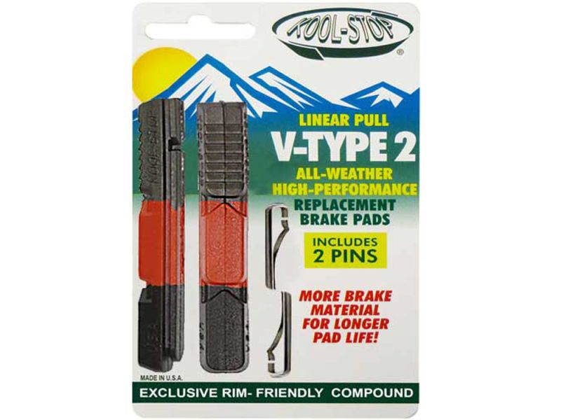 Kool-Stop V-Brake Bremsgummi R16 für H12 (schwarz / rot / grau)