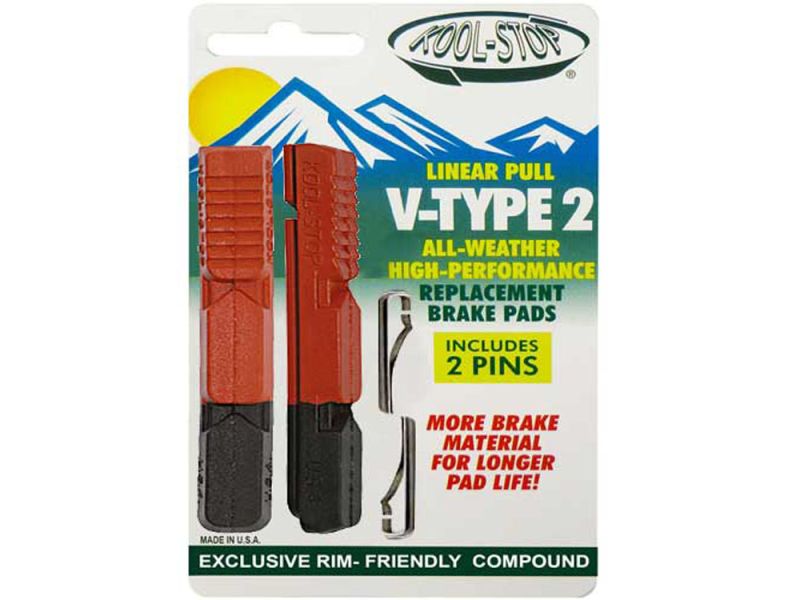 Kool-Stop V-Brake Bremsgummi R16 für H12 (schwarz / rot)