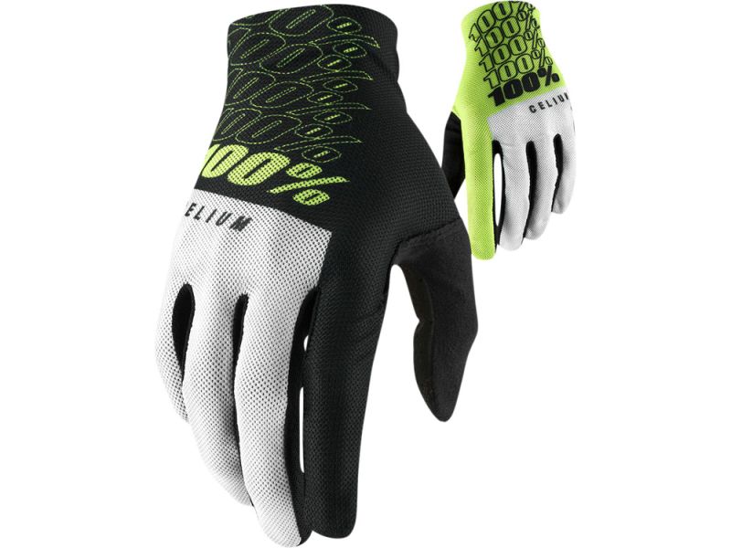 100% MTB Celium Fahrradhandschuhe Herren (schwarz / gelb)-XL
