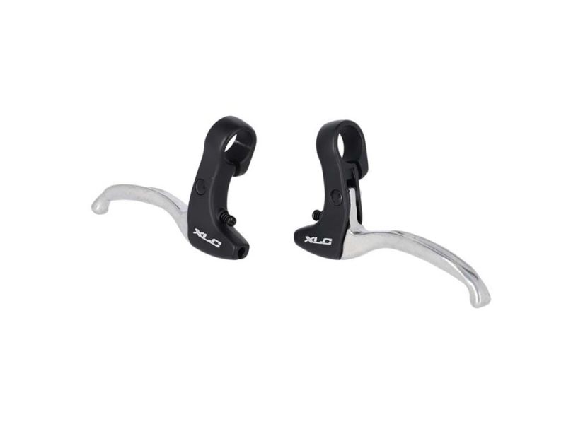 XLC BL-V13 Bremshebelset (Alu | 4-Finger | für Trommelbremse | schwarz / silber)