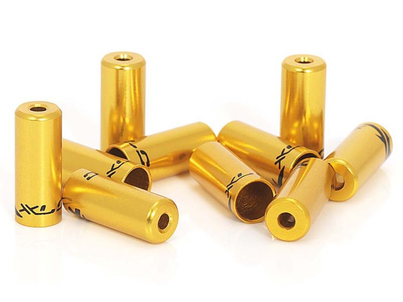 XLC BR-X10 Endkappen für Bremsaußenhülle (gold | Innendurchmesser 5,0mm | 50 Stück)