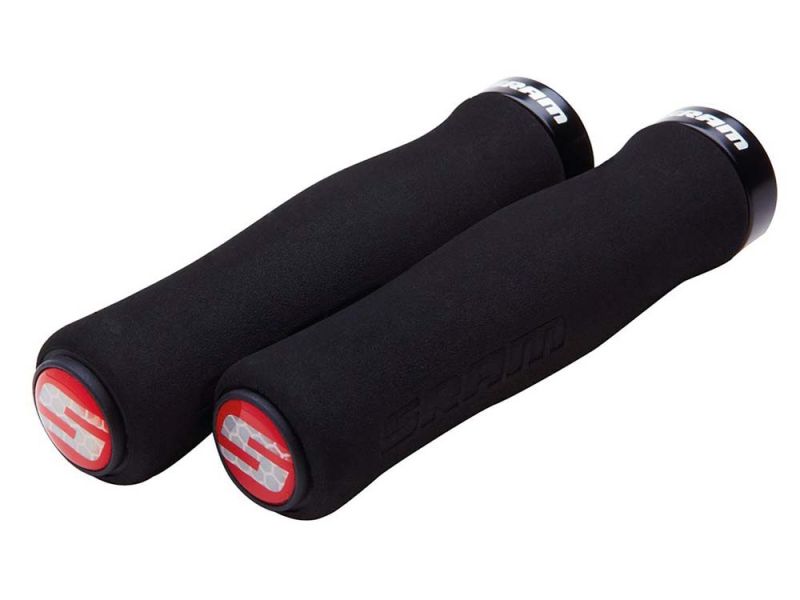 Sram Contour Fahrradgriffe (schwarz | 129mm | mit Klemme schwarz | inkl. Endstopfen)